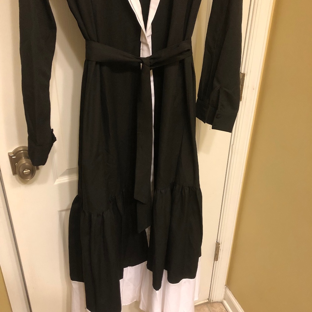 Black and white cotton lightweight dress